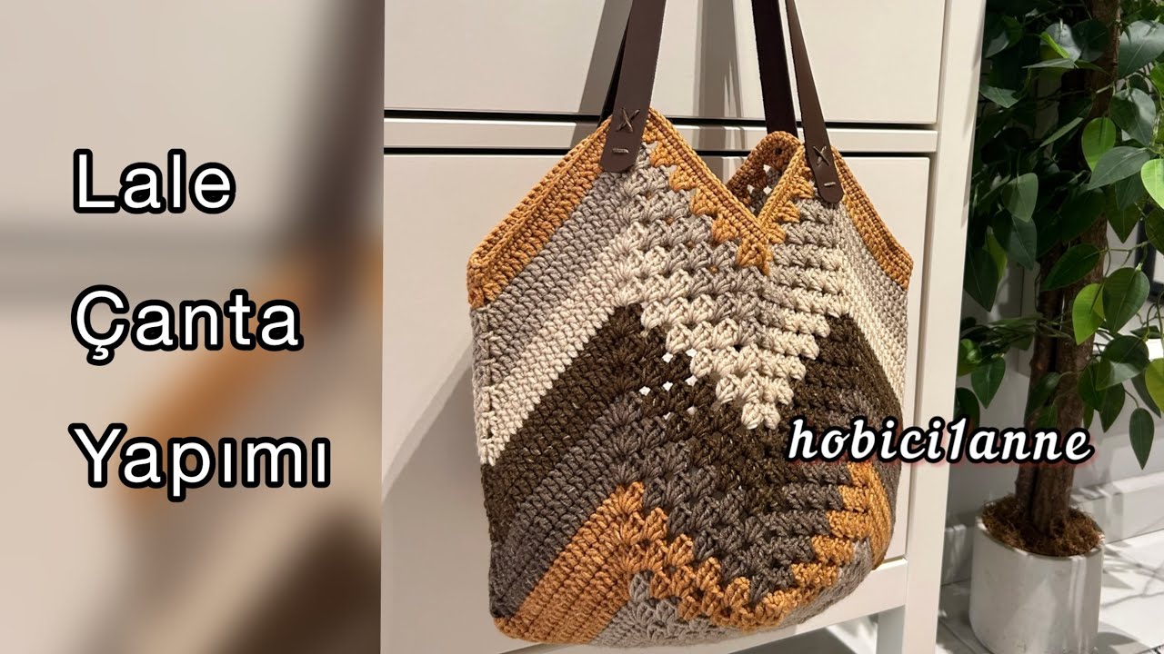 BİM’e Gelen Renk Geçişli İpler ile Kolay Lale Çanta Yapımı