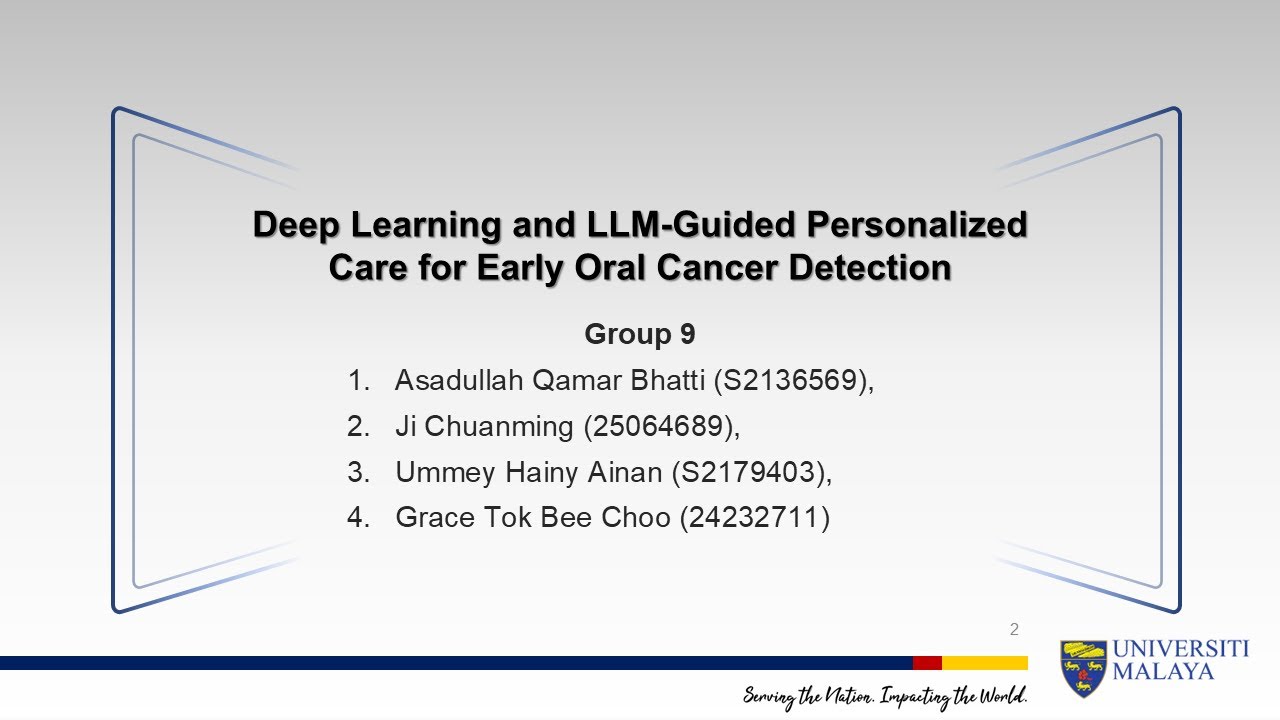 Deep Learning in Early Oral Cancer Detection and LLM Guided Personalised Care - Preliminary