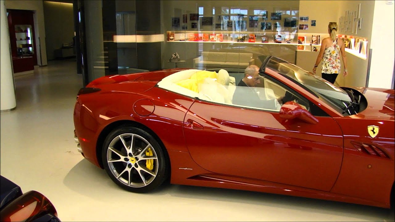 Rosso Mugello Ferrari with crema interior at Palm Beach ferrari delivery aborted