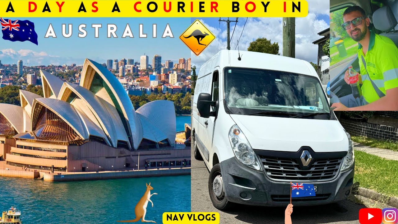 A day as a courier boy in Australia 🇦🇺| @NAV VLOGS | #sydneylife | Australia series |