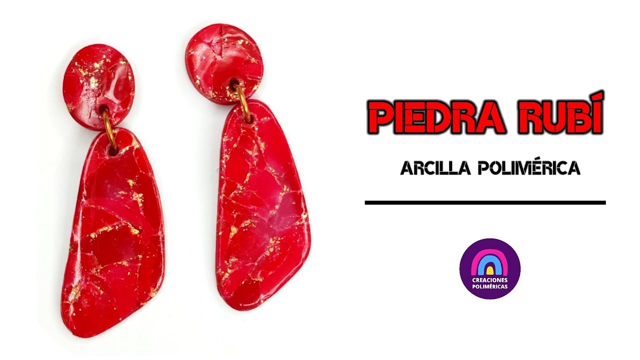 EFECTO PIEDRA ♦️ RUBÍ con ARCILLA POLIMÉRICA | Creaciones Poliméricas