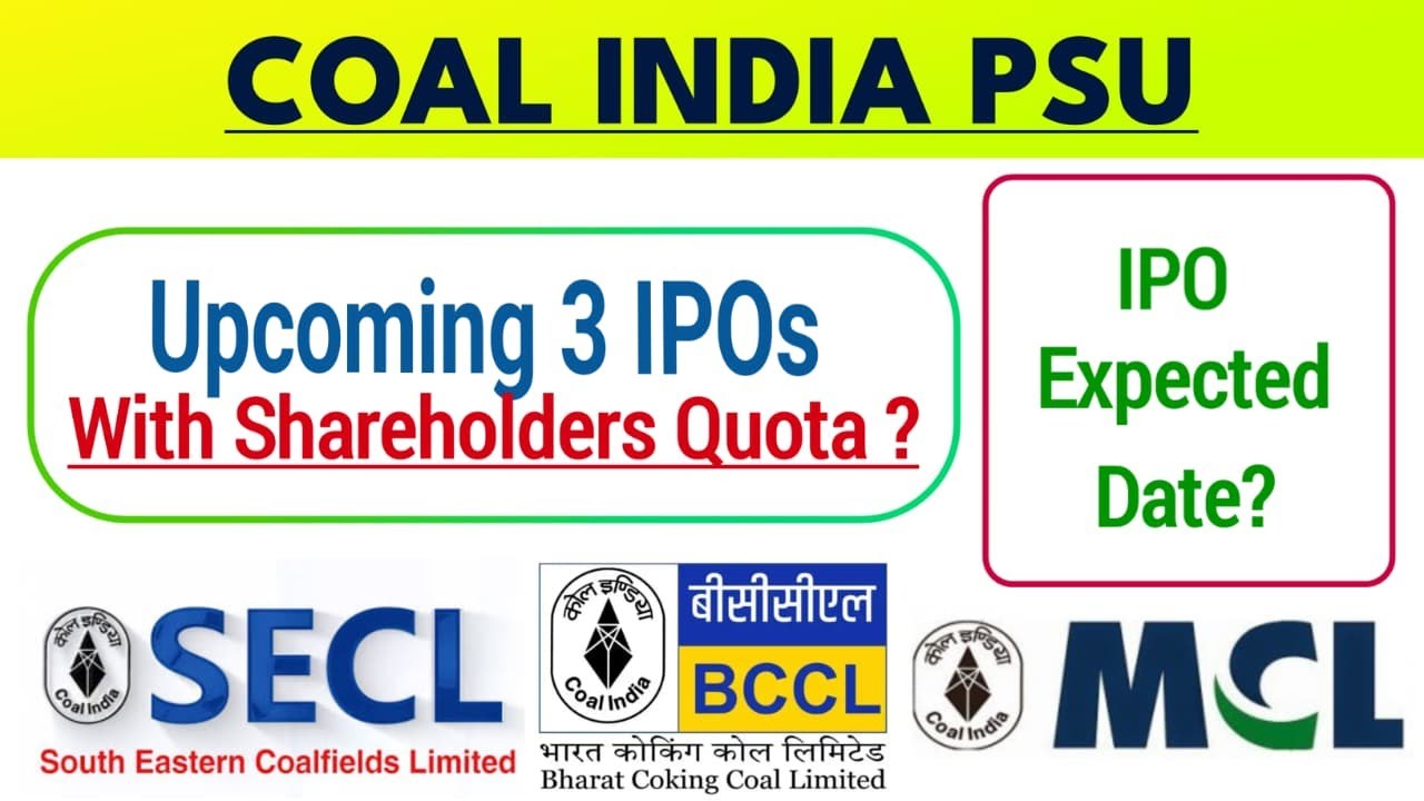 Coal india Psu upcoming 3 IPOs with Shareholder quota | BCCL , SECL , MCL IPO | Stock genius