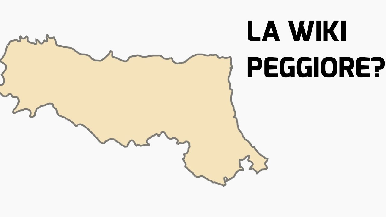 PERCHÉ WIKIPEDIA IN EMILIANO-ROMAGNOLO È LA PEGGIORE D'ITALIA?