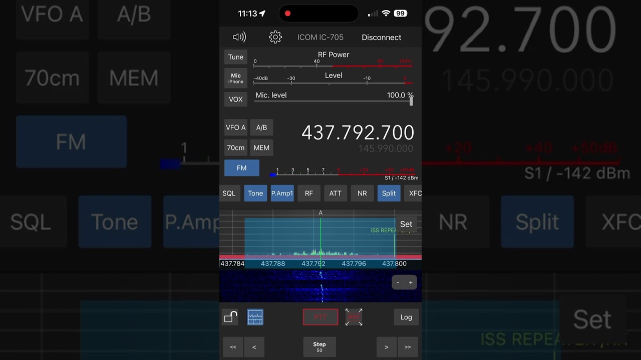 FM communications via the Amateur Radio repeater (NA1SS) on the International Space Station (ISS).