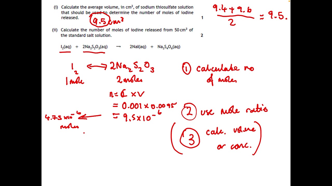 Higher Chemistry - Calculations - Titrations