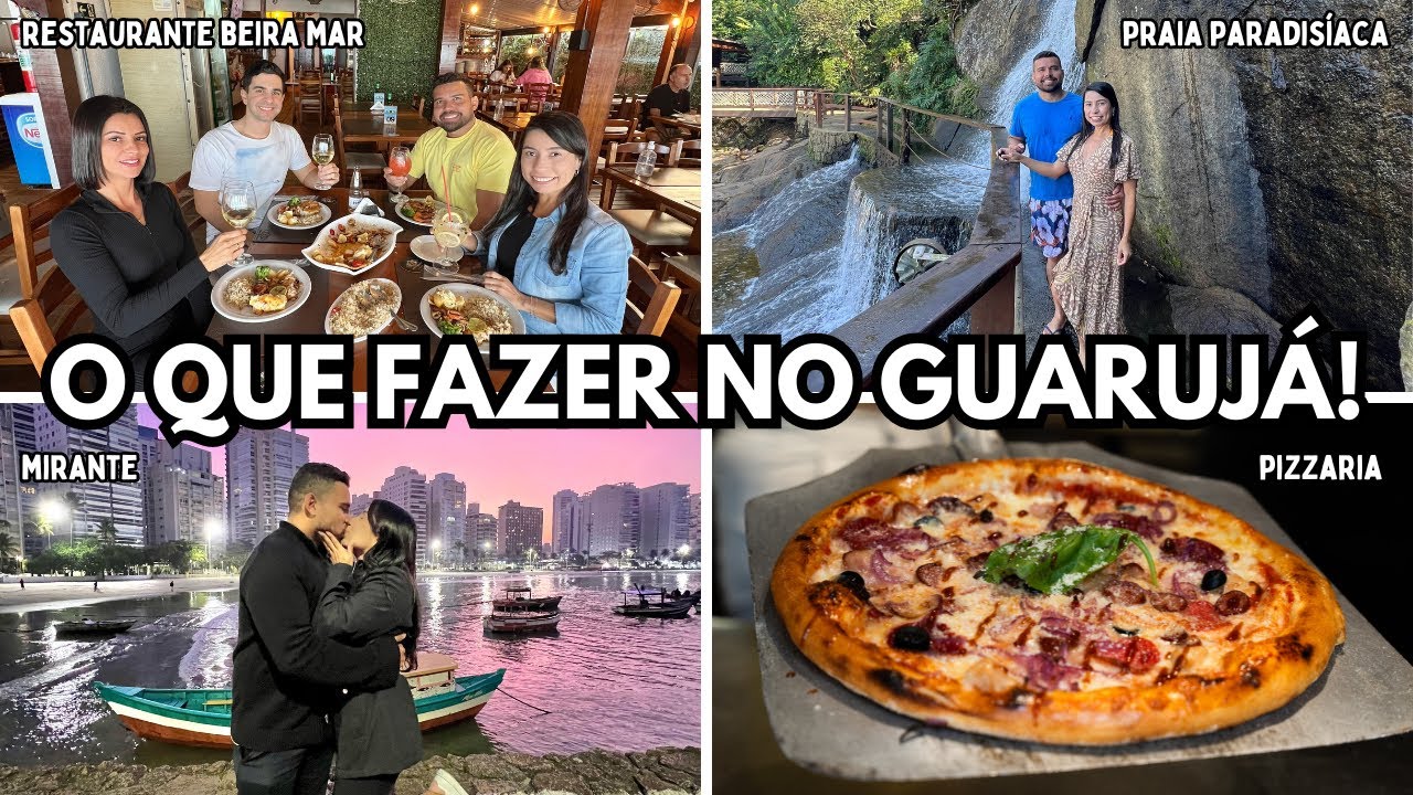 O que FAZER no GUARUJÁ! Dica de PRAIA paradisíaca, restaurante na Praia do TOMBO e pizzaria PALOOZA.