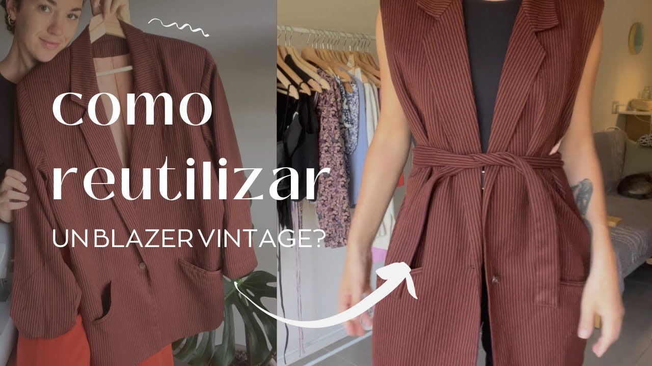 Como convertir un BLAZER en CHALECO | TUTORIAL paso a paso ♻️ | DIY | reutiliza tu ropa