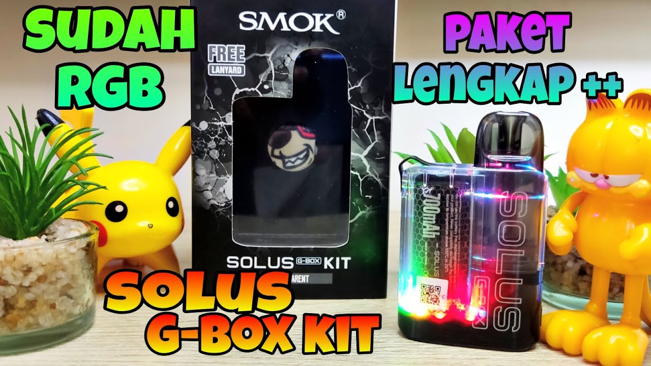 POD SOLUS G-BOX KIT by:SMOK warna black transparan sudah RGB
