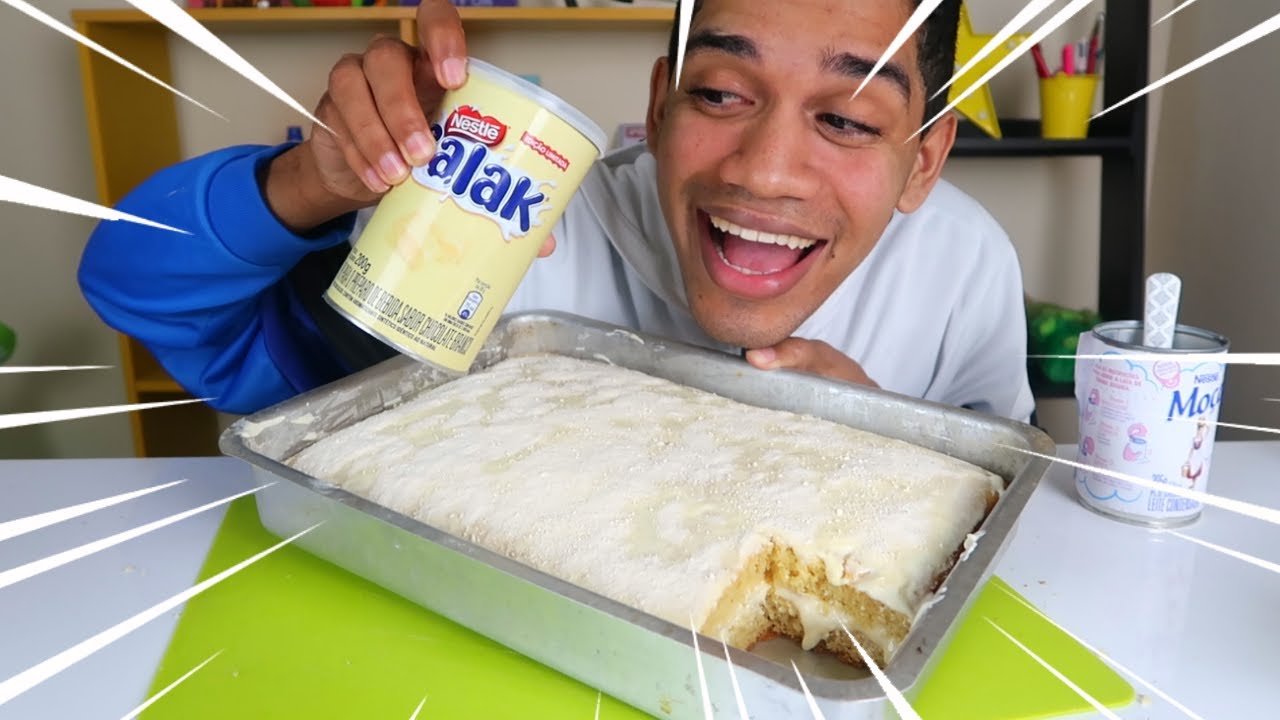 Fiz um bolo gelado com o Galak em Pó!