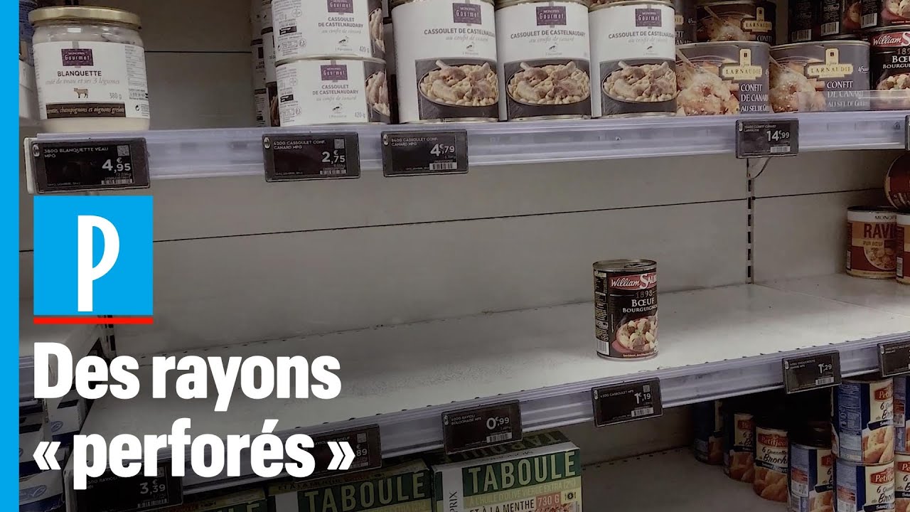 Coronavirus à Paris : des rayons vides dans les supermarchés