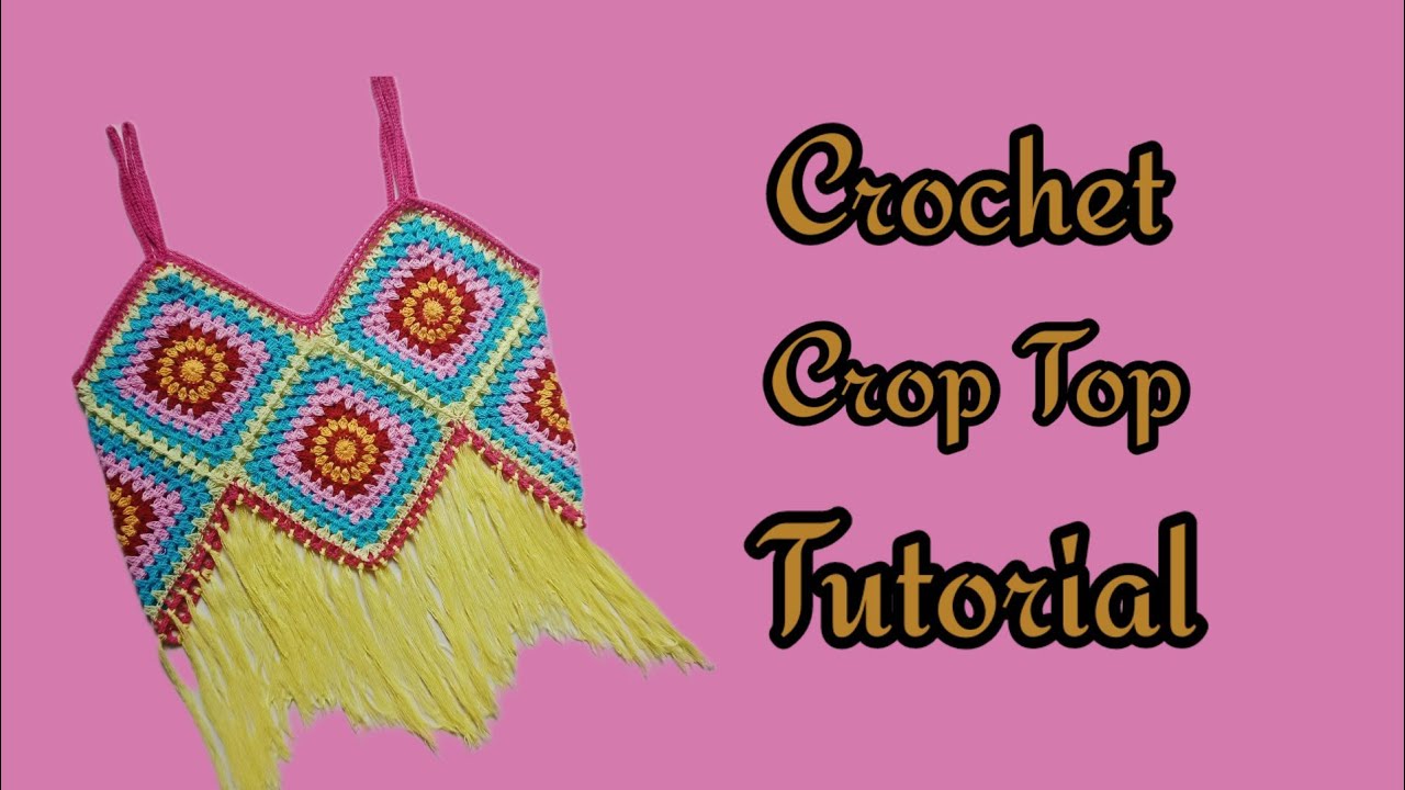 How to crochet crop top tutorial///crop top ထိုးနည်း#crochet #crochetcroptop #crochettutorial