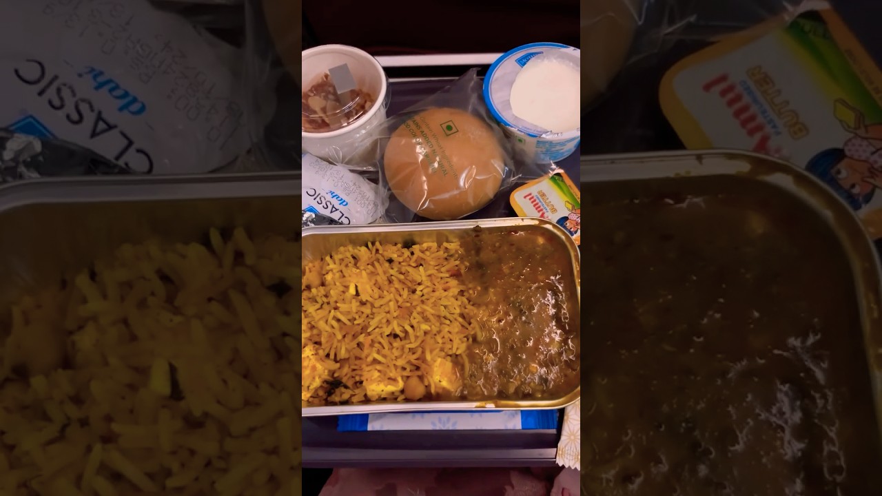 Is Air India&rsquo;s In-Flight Dinner Worth It?🤯😳✈️ #shorts #airindia #food #foodie #flight #meal #plane