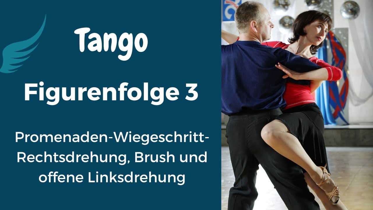 Folge 3 - Tango: Brush und offenen Linksdrehung für Herr & Dame   4K