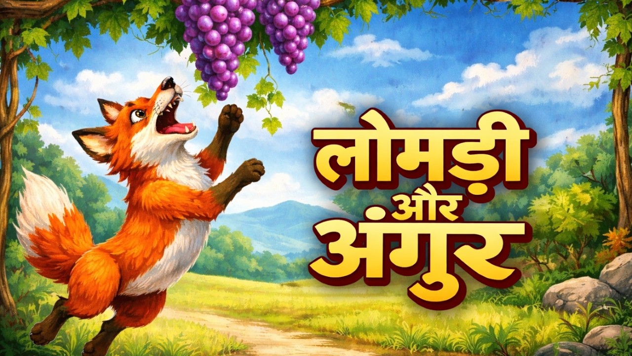 लोमड़ी और अंगूर | The Fox and the Grapes | Hindi Moral Story for Kids