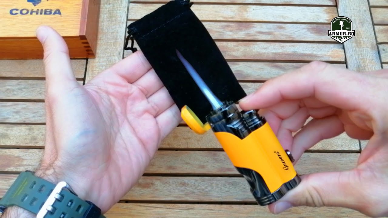 Bricheta GUEVARA 2 JET Original Powerful and Windproof Unboxing  Refill CIGAR LIGHTER & PUNCH Cohiba