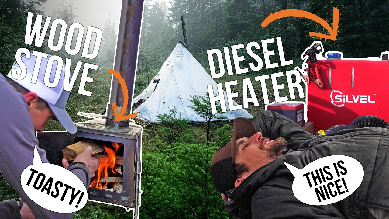 HOT TENT BATTLE | Titanium Stove VS Diesel Heater