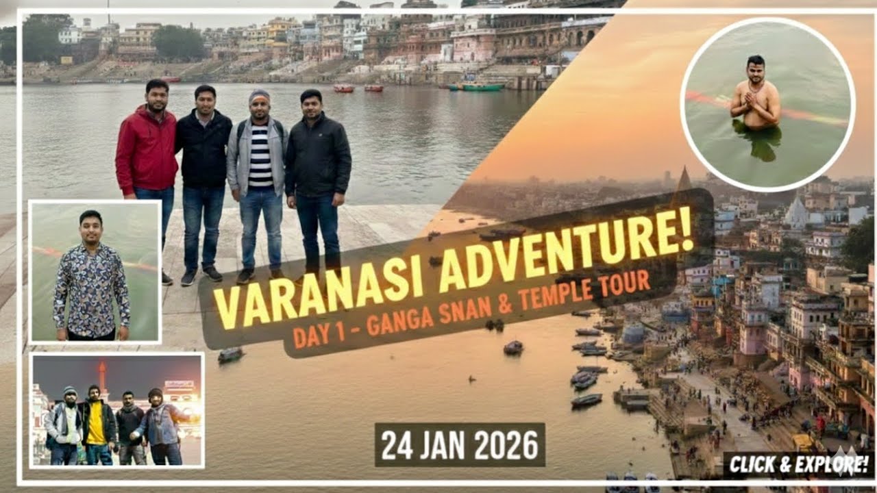 Varanasi Day 1: My Most Spiritual Experience! 🔱 (Ganga Snan & Temple Tour) 