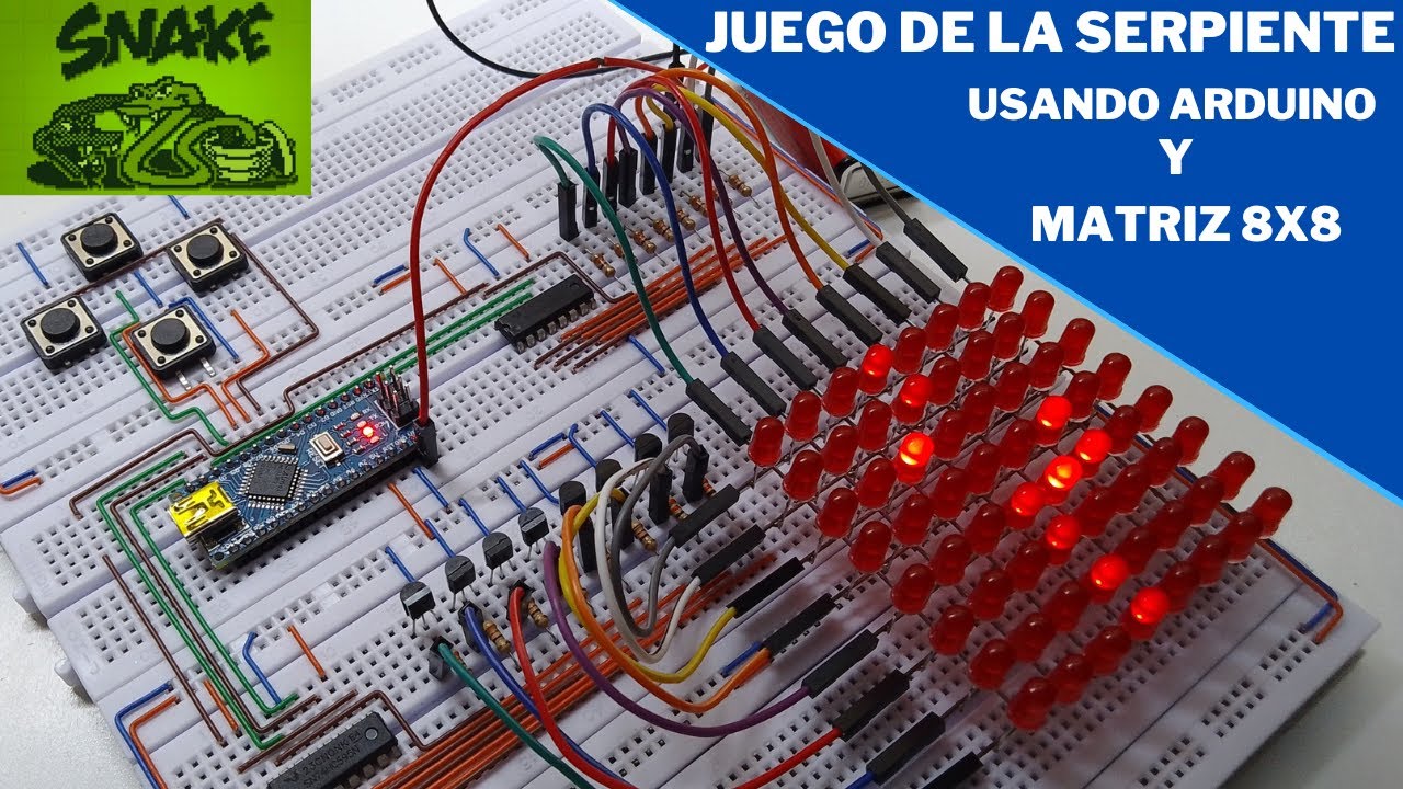 JUEGO DE SERPIENTE con ARDUINO y MATRIZ LED 8x8