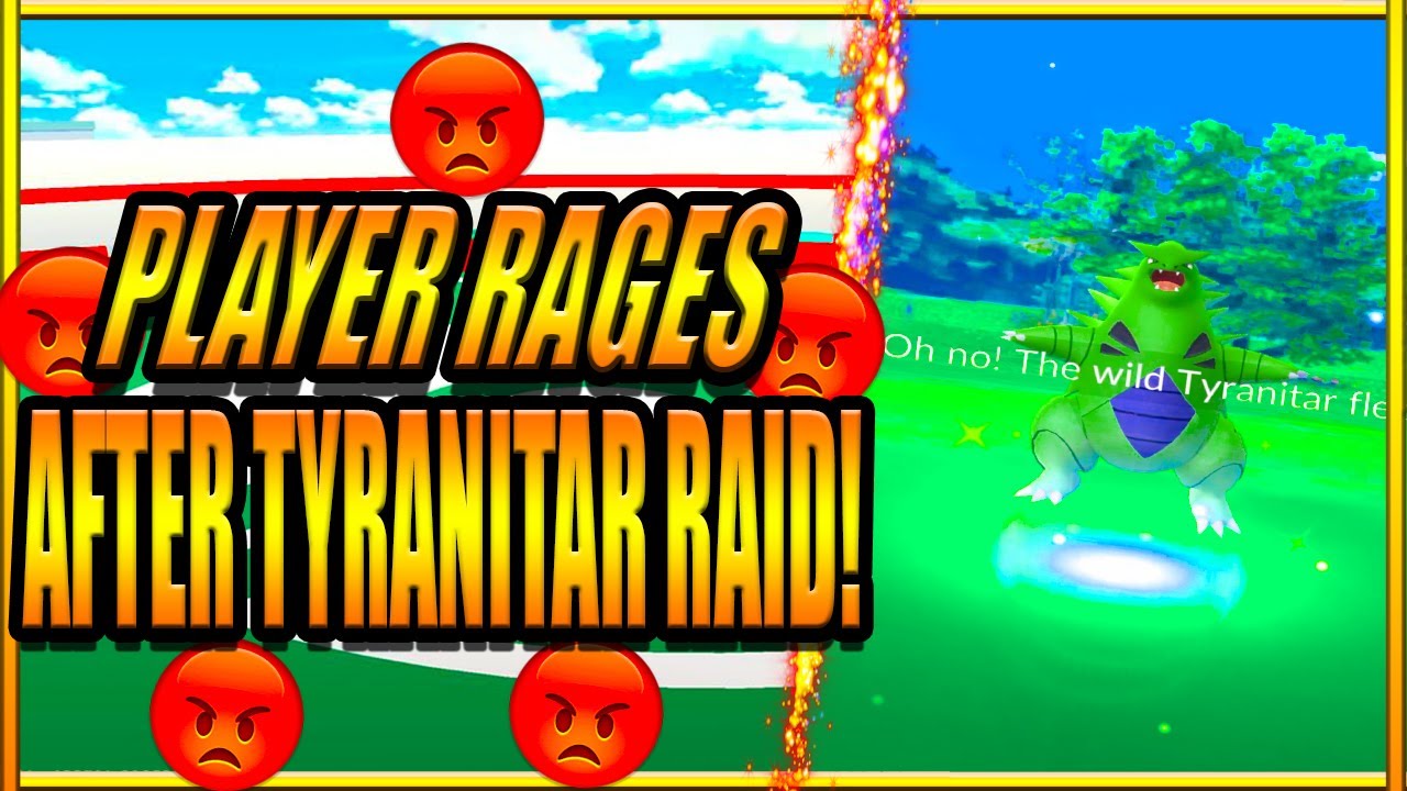 POKEMON GO PLAYER RAGES AFTER TYRANITAR FLEES HIM AT GYM RAID! (POKEMON GO VLOG)