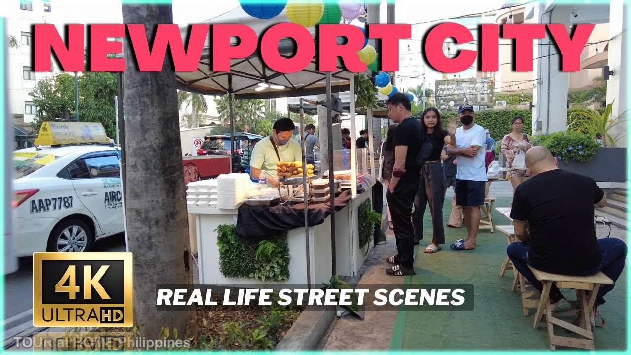 BIKING and WALKING TOUR Around the Vicinity of NEWPORT CITY in Pasay City Philippines 4K 🇵🇭