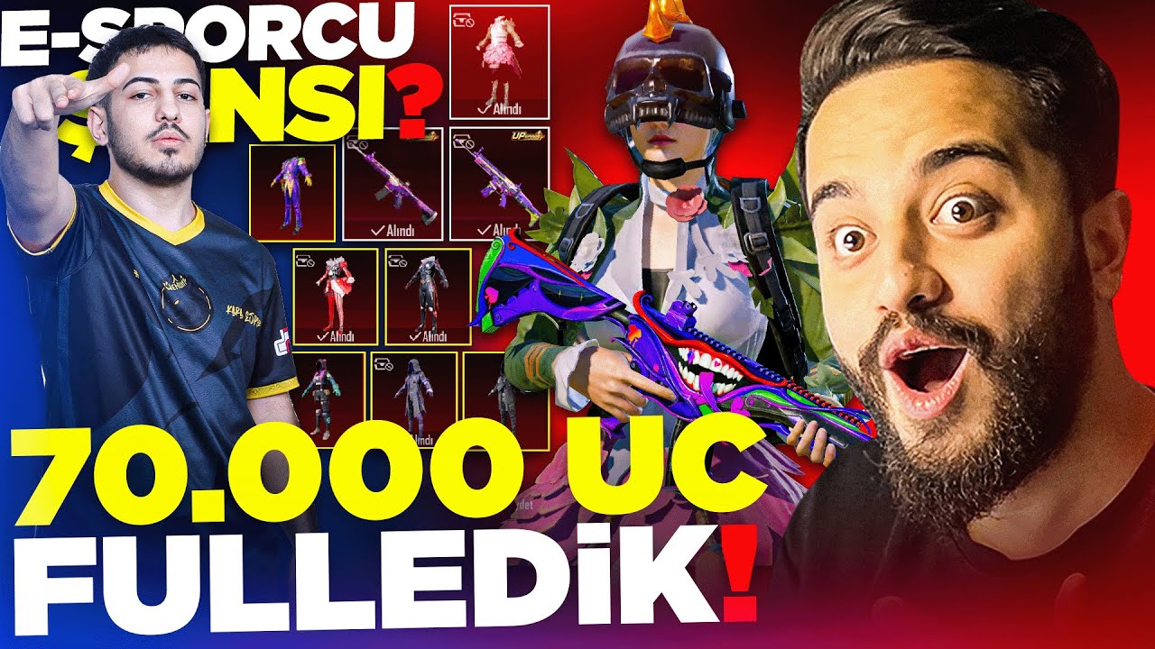 CEOLATER'İN HESABINDA 70.000 UC MASKARA SANDIĞI AÇIP FULLEDİK! (HERŞEYİ ALDIK) PUBG Mobile
