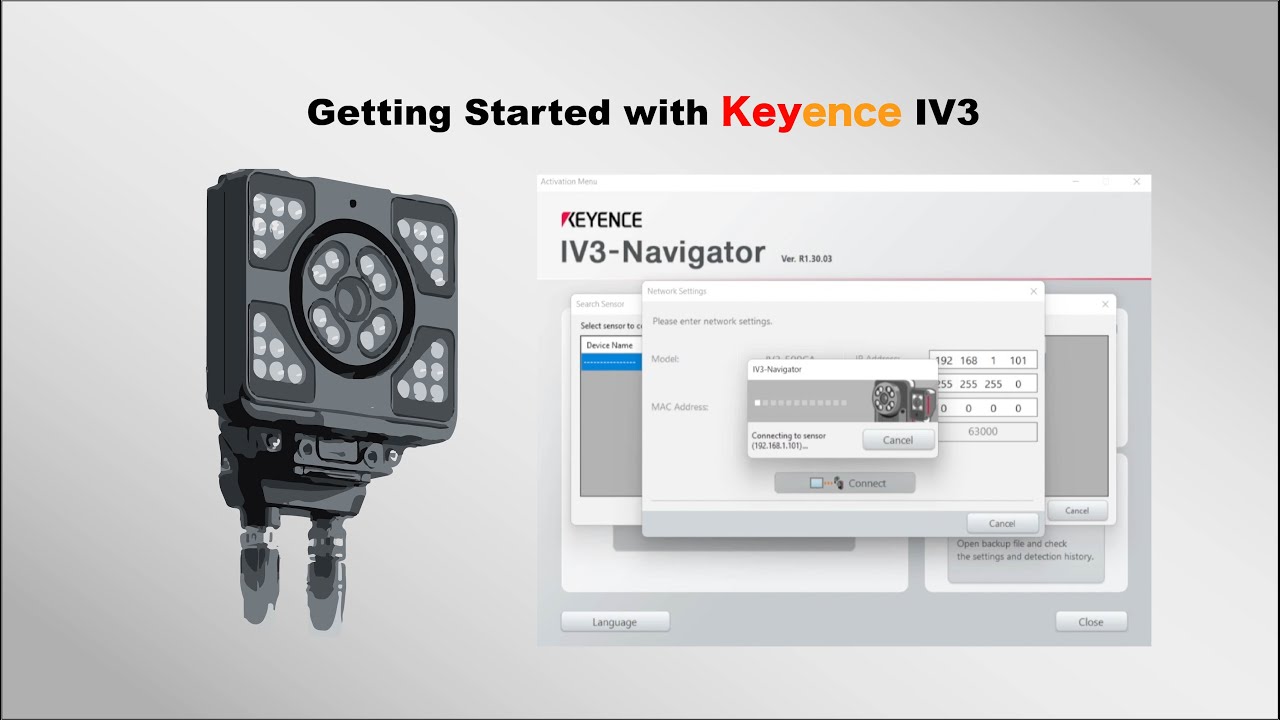 Keyence Vision System IV3  | IP Address and Connection Setup Tutorial | 2023