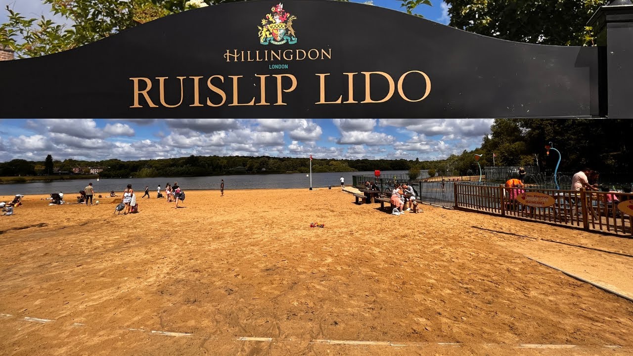 The Lido Beach 4K in Ruislip, West London, UK