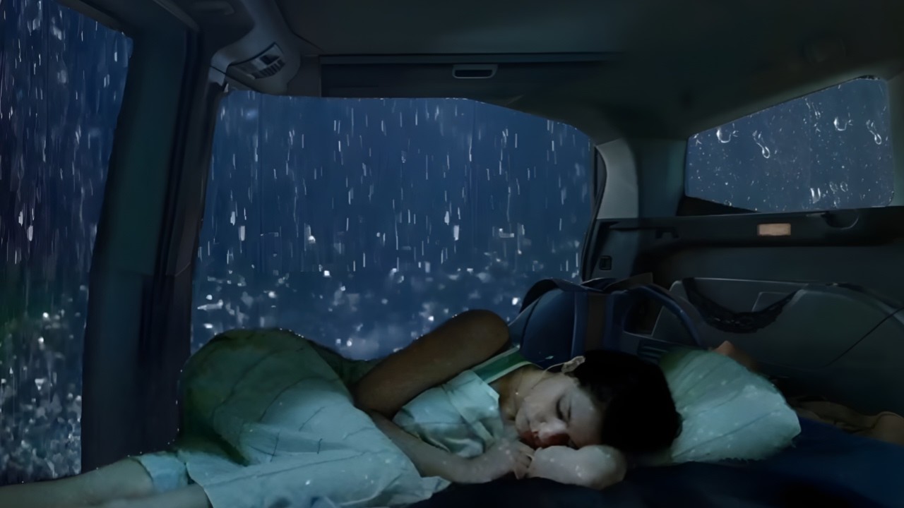 Rain Sounds For Sleeping - 99% Instantly Fall Asleep With Rain Sound  outside the window At Night