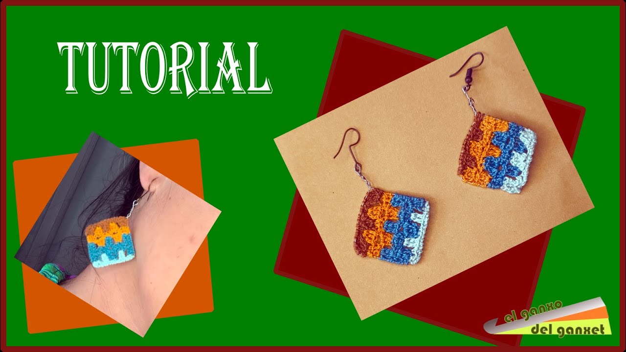 tutorial pendientes de ganchillo. Earrings crochet tutorials. Diy crafts