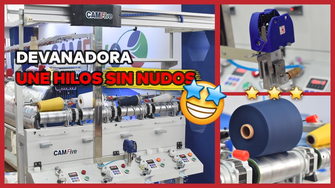 Devanadora de HILOS CAMFive 🤩 Motorizada 4 puestos | Une hilos SIN NUDOS ⭐ (Enconadora o Bobinadora)