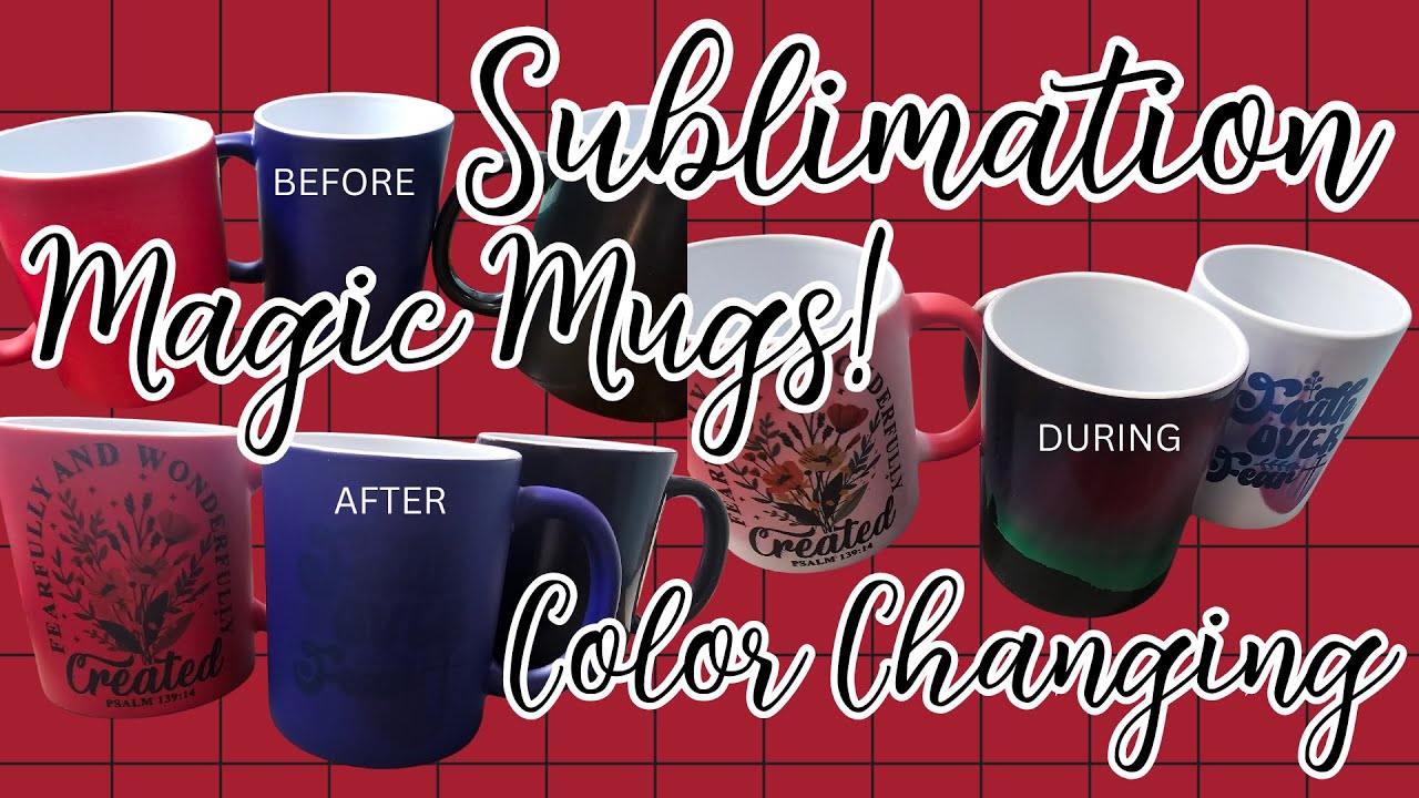 Sublimation Color Changing Mugs! Magic Mugs Sublimation #youtubehighfive #sublimationtutorial