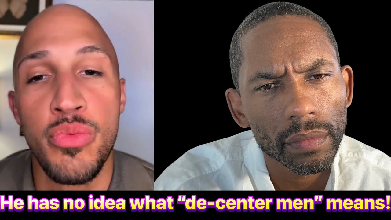 A BALD MAN says the if MEN DE-CENTERED WOMEN THEY WOULD STOP BATHING and WORKING OUT! 