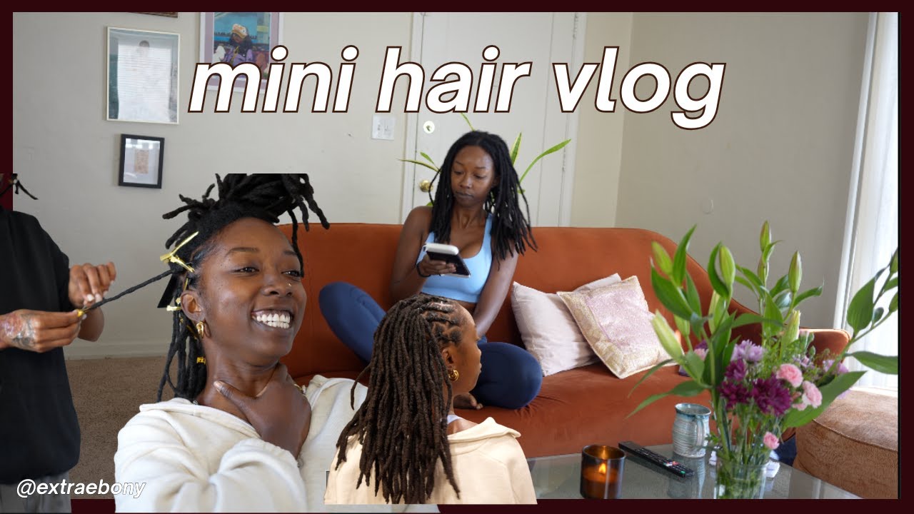 day in my life | 4 year loc-aversary! new hair style, book club + coffee shop  date ♡