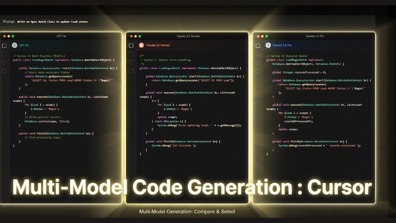 Генерация многомодельного кода в Cursor IDE | Сравнение моделей LLM в параллельном режиме | GPT п...