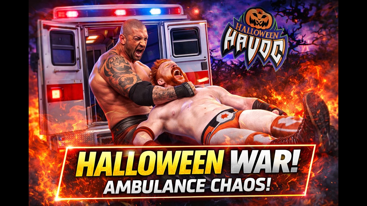 Batista vs Sheamus – BRUTAL Ambulance Match!🔥 Halloween Havoc WWE 2K25 #wwe #ps5 #wwe2k25 #wrestling