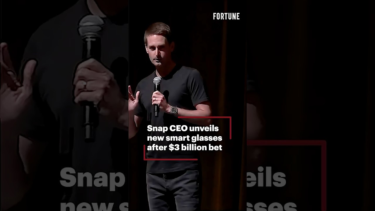 Snap CEO unveils new smart glasses after $3 billion bet #ARglasses #AI