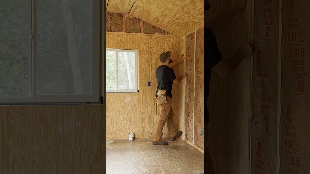 Shed to House Conversion Walls #asmr #diy
