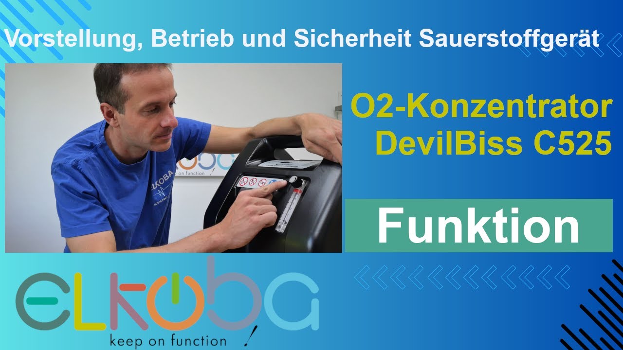ELKOBA: Der Sauerstoffkonzentrator DevilBiss Compact 525 mit Gastauftritt Hausmeister Ewald