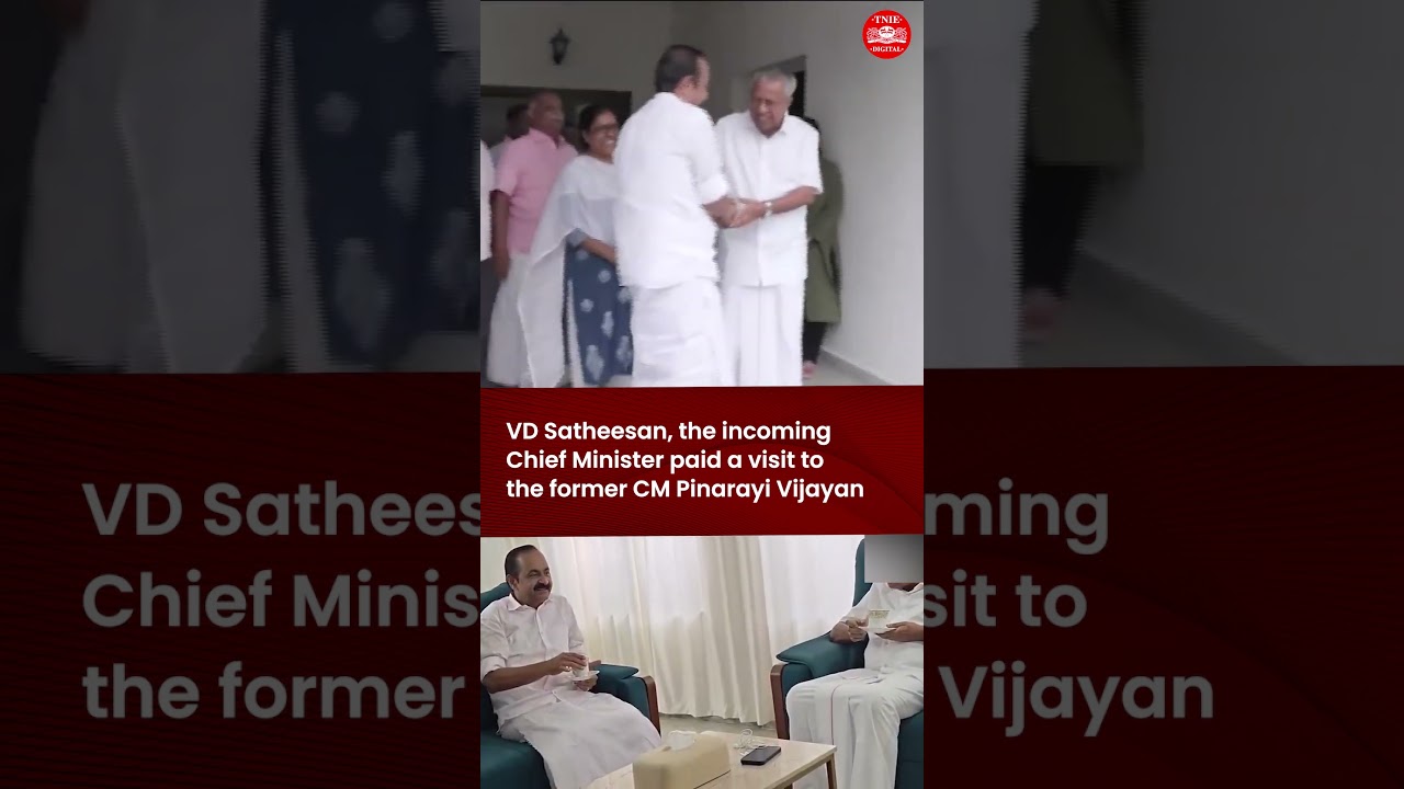 CM-elect V.D. Satheesan meets former CM and Leader of Opposition Pinarayi Vijayan