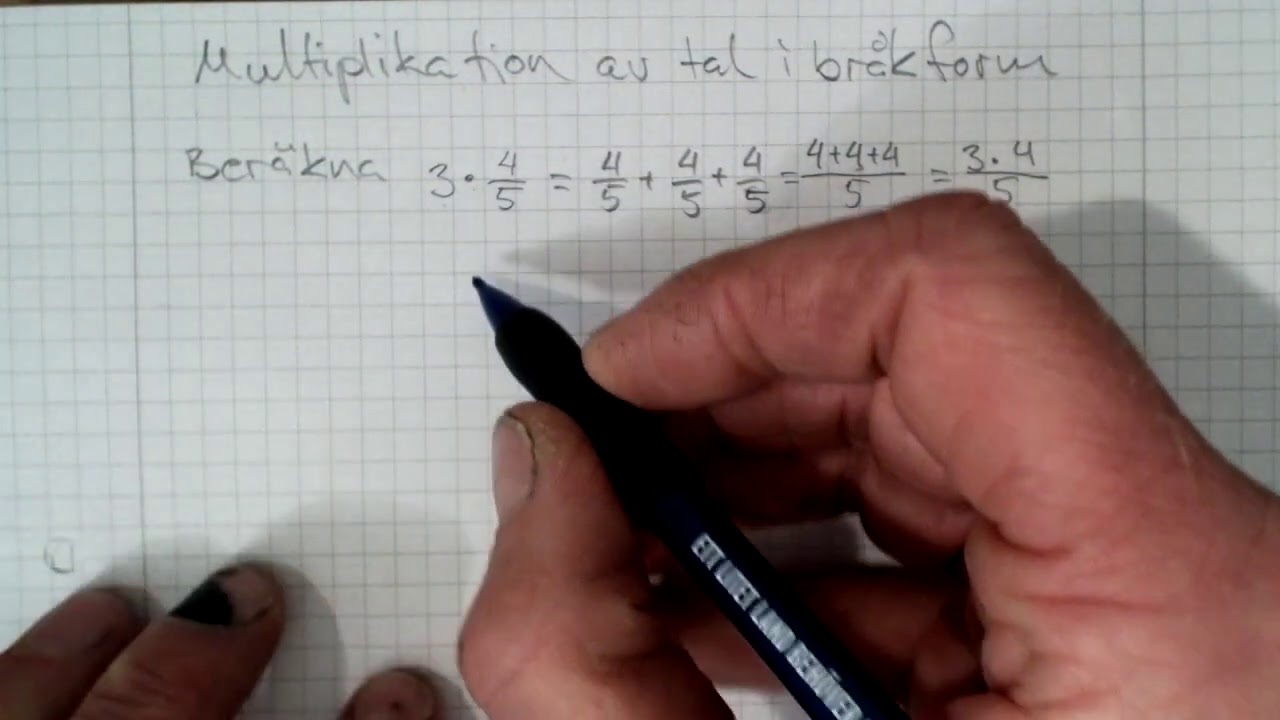 Multiplikation av tal i bråkform