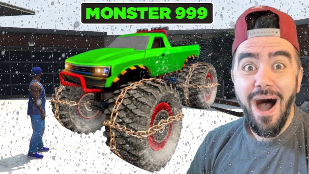 FRANKLIN DÜNYANIN EN BÜYÜK KAR MONSTER ARABASINI YAPTI - GTA 5 MODS