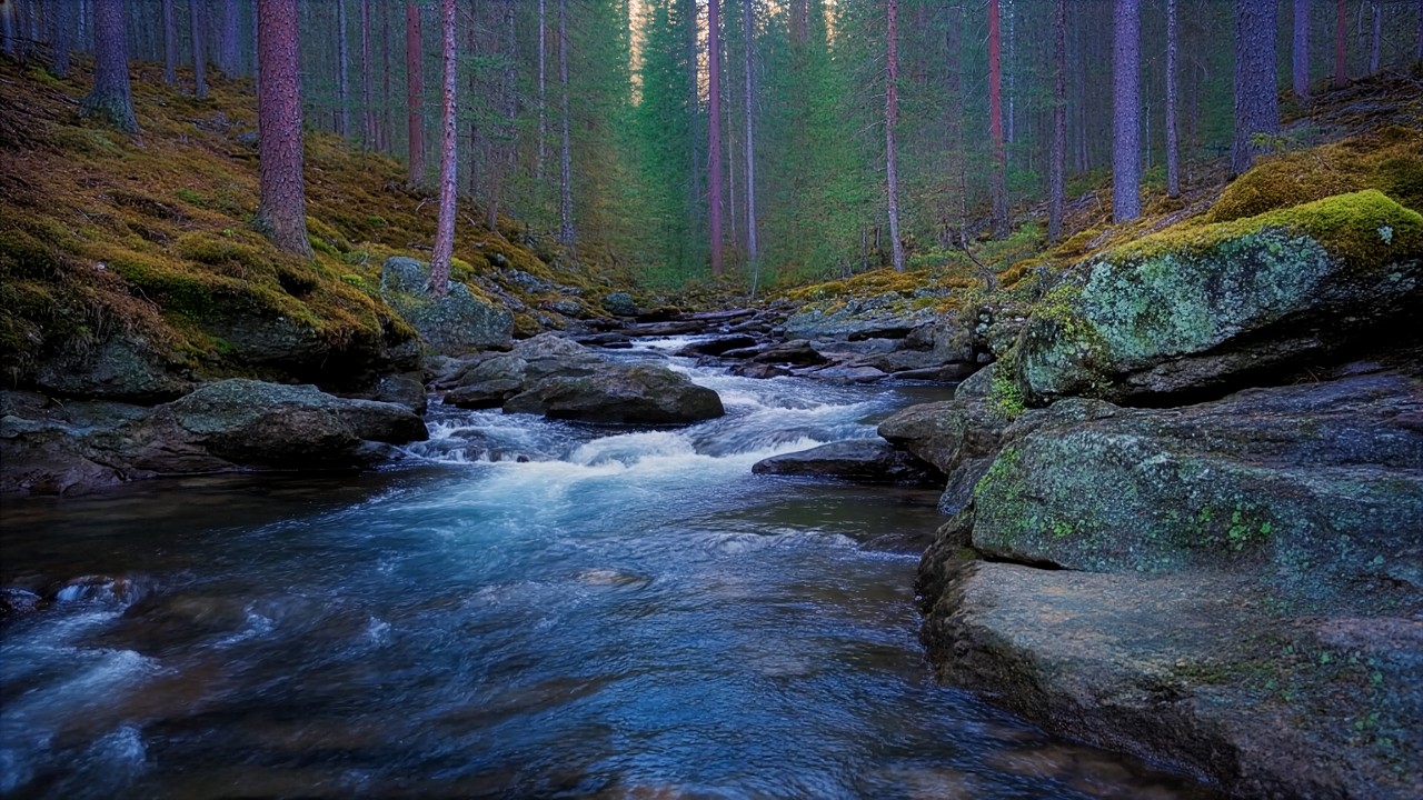 🌊 Gentle River Water Sounds, Soothing Flowing Stream Ambience, Perfect Background for Focus