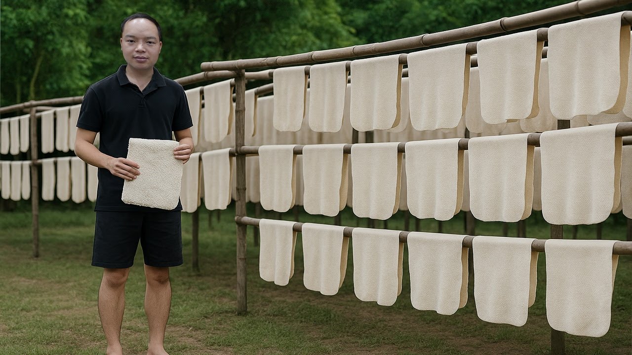 The Guy Collects Rubber Latex In Nature - Turning Latex into Finished Products