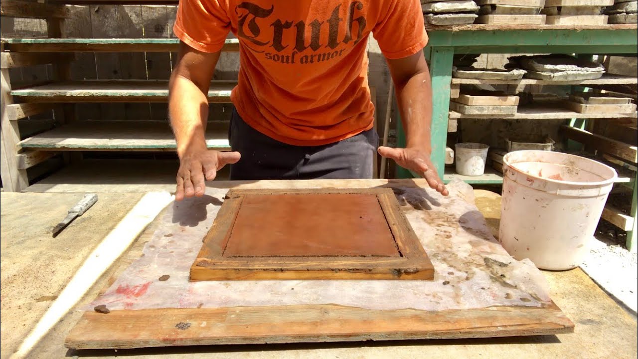 COMO HACER MOSAICOS RUSTICOS CON CEMENTO DE SECADO RAPIDO/ how to make clay tile