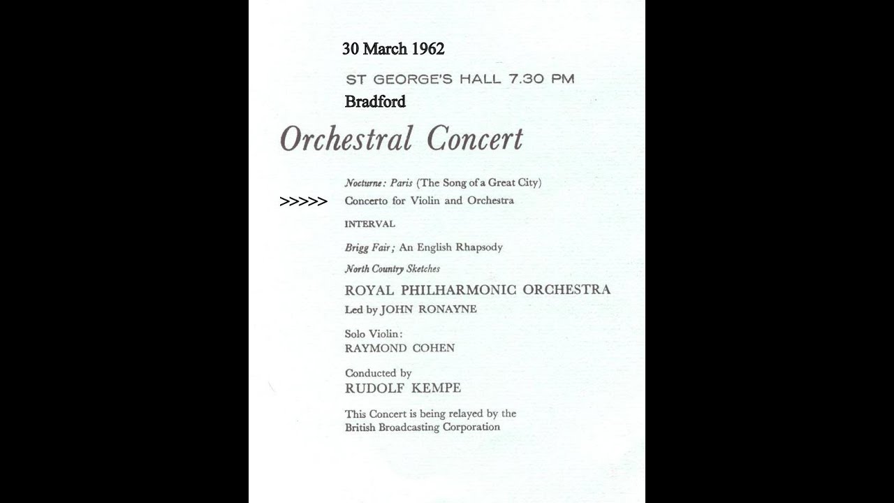 Kempe Delius Violin Co Cohen 30 Mar 1962