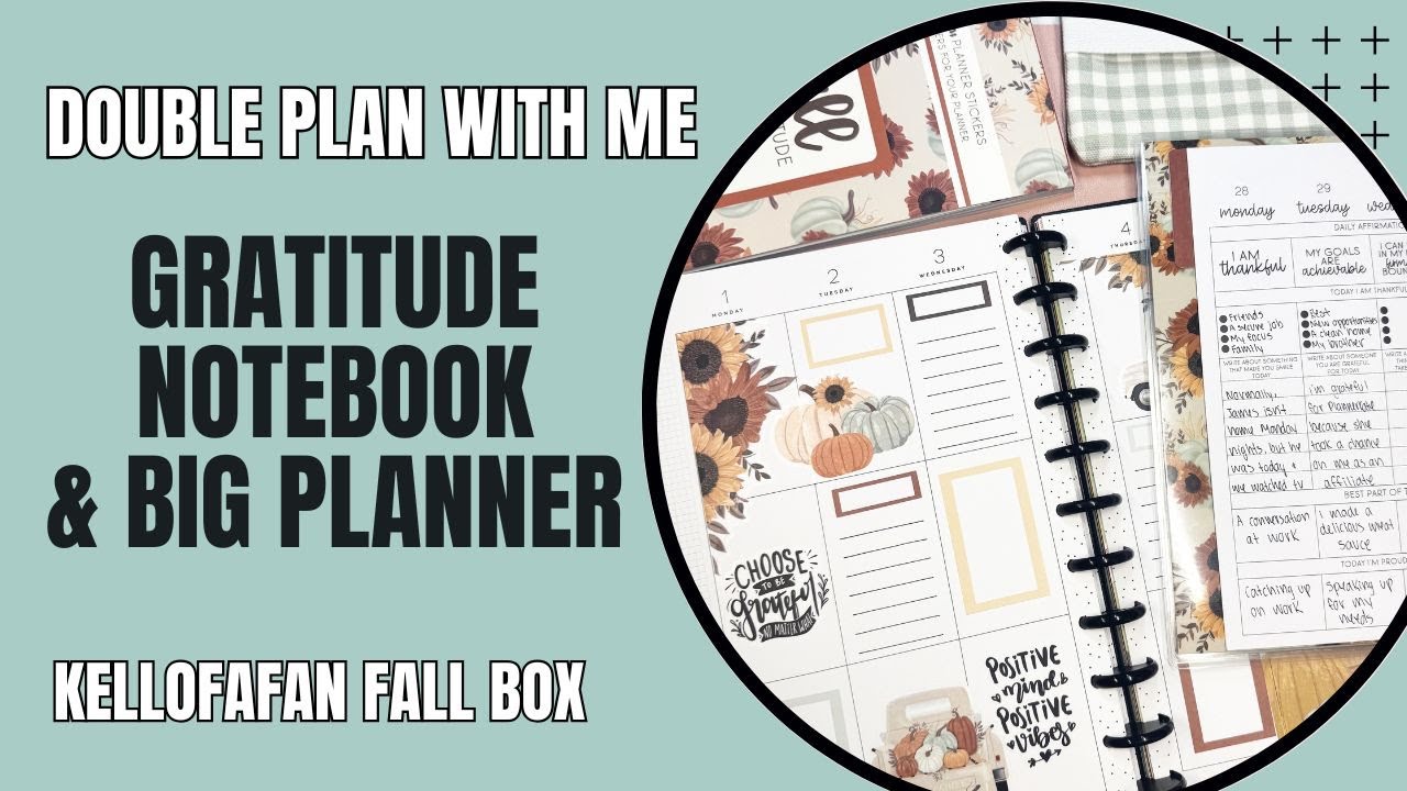 Setup & Plan With Me | Kellofafan Box | Gratitude Notebook & Big Vertical Planner