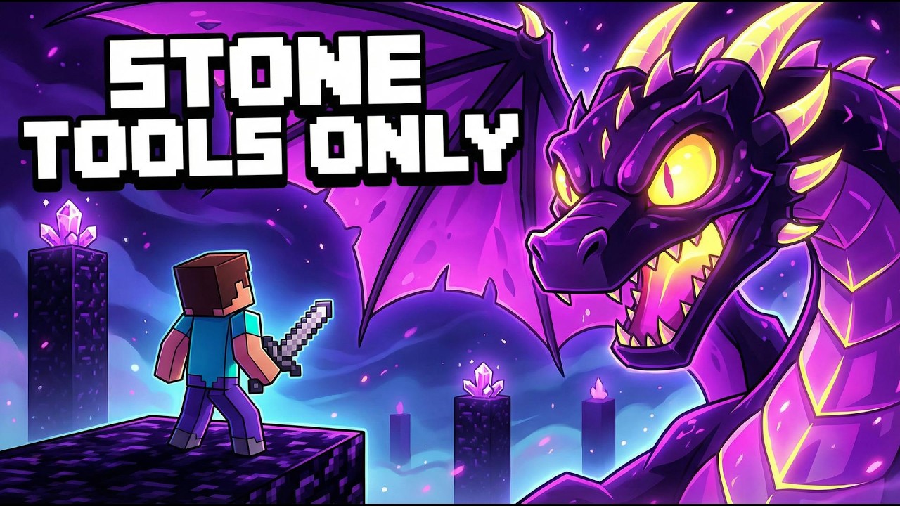 Beating Minecraft With Only Stone Tools