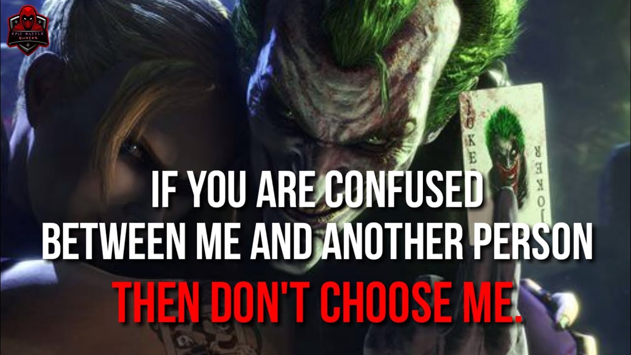 Awesome attitude quotes/joker quotes/ epic battle quotes