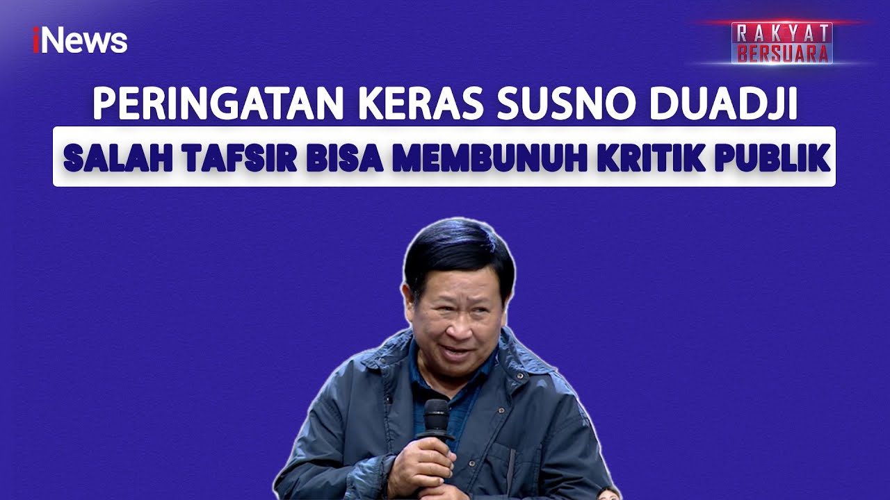 Susno Duadji Buka Suara: Konstitusi Jamin Kritik, Polisi Harus Objektif