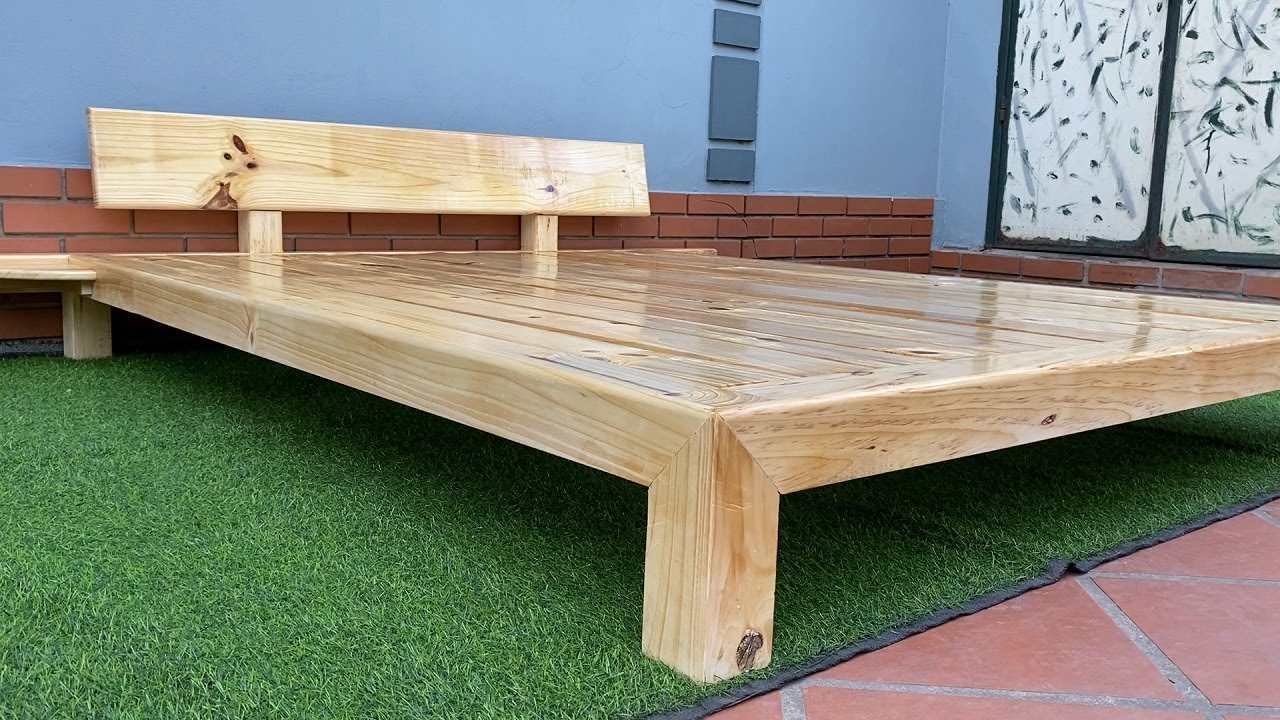 Woodworking Ideas And Skills // How To Build A Wooden Bed Frame.   You Can Totally Make